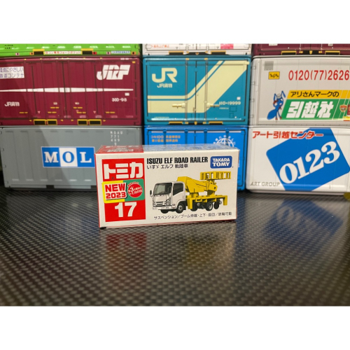 TOMY TOMICA 多美小汽車 NO.17 ISUZU ELF ROAD RAILER 高空作業車