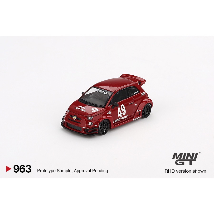 Mini GT #963 LB-WORKS x Abas Works ABARTH 595 Red-細節圖2