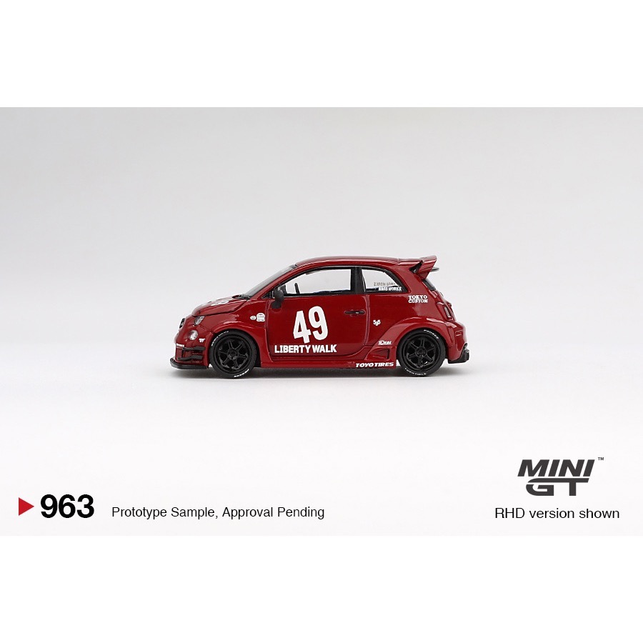 Mini GT #963 LB-WORKS x Abas Works ABARTH 595 Red-細節圖4