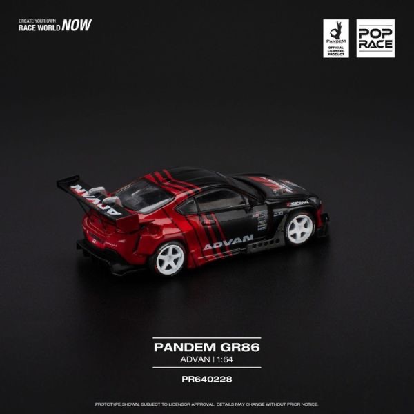 POP RACE 1/64 豐田 TOYOTA PANDEM GR86 - ADVAN-細節圖2