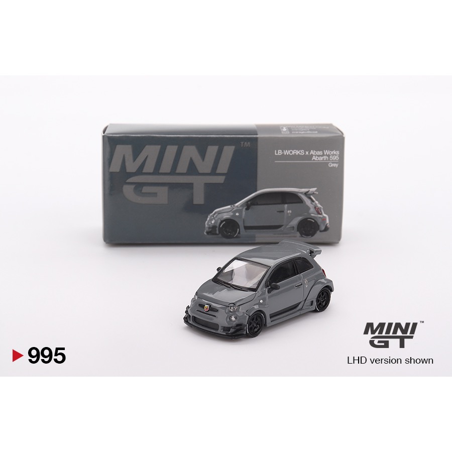 MINI GT #995 Abarth 595 LB-WORKS x Abas Works Grey-細節圖4