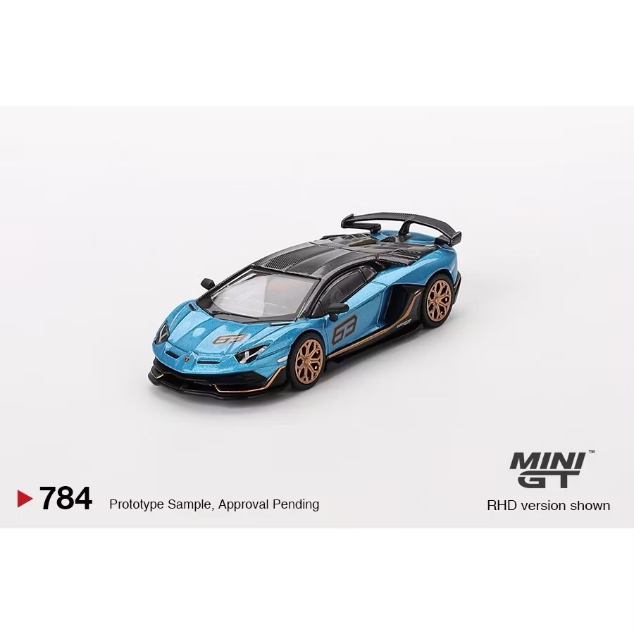 MINI GT #784 Lamborghini Aventador SVJ 63 Blu Aegir-細節圖2