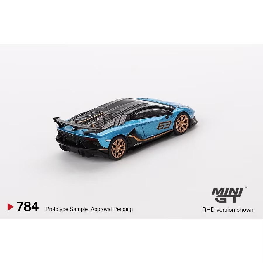 MINI GT #784 Lamborghini Aventador SVJ 63 Blu Aegir-細節圖3