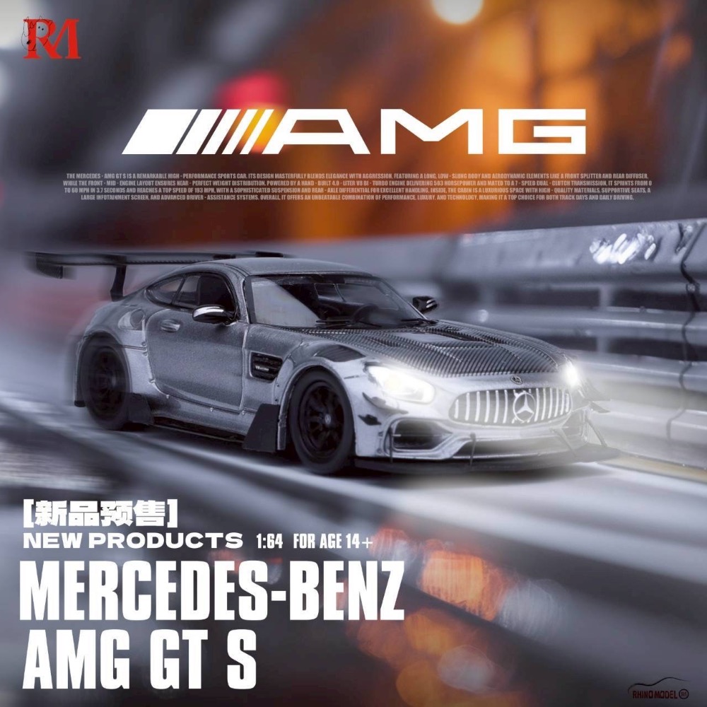Rhino Model RM 1/64 Mercedes Benz AMG GT S-細節圖5