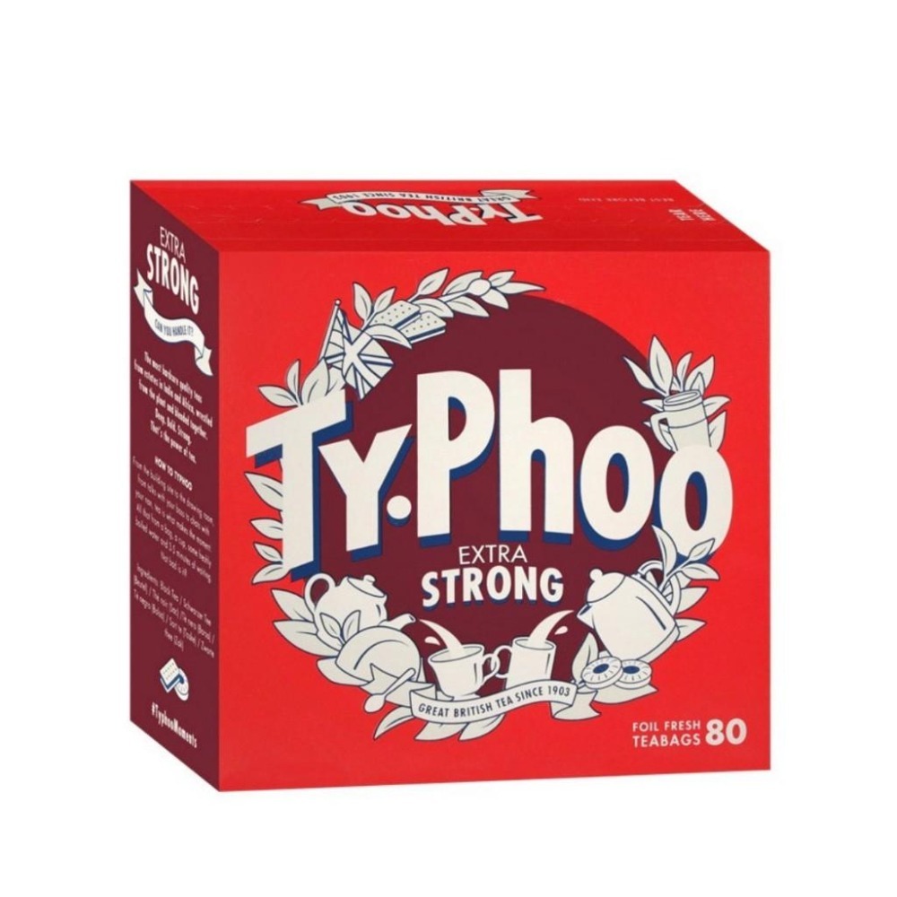 [限量特惠] 英國泰芙 Typhoo 特濃紅茶  80入-細節圖3