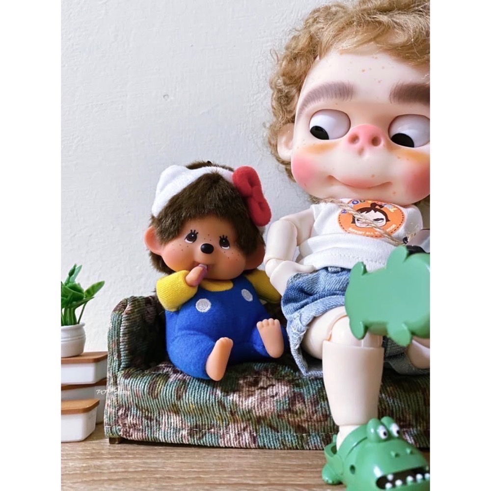 「公仔各一隻現貨/可直接下單」凱蒂貓x 夢奇奇 聯名Hello Kitty × Monchhichi-細節圖3