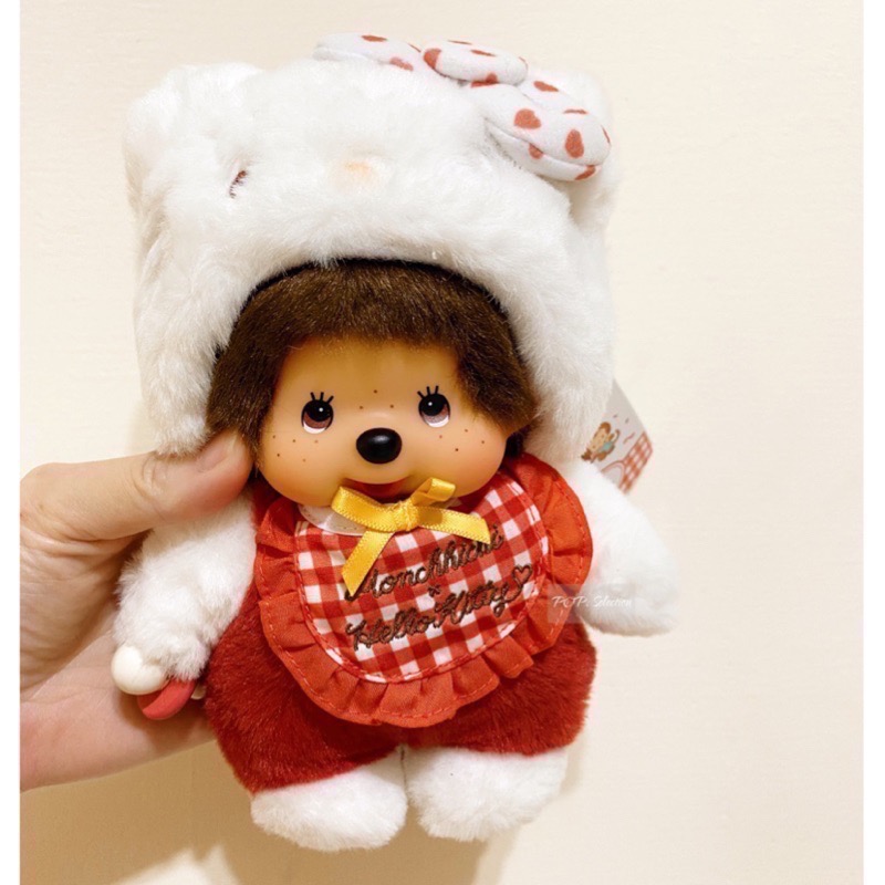 「公仔各一隻現貨/可直接下單」凱蒂貓x 夢奇奇 聯名Hello Kitty × Monchhichi-細節圖6