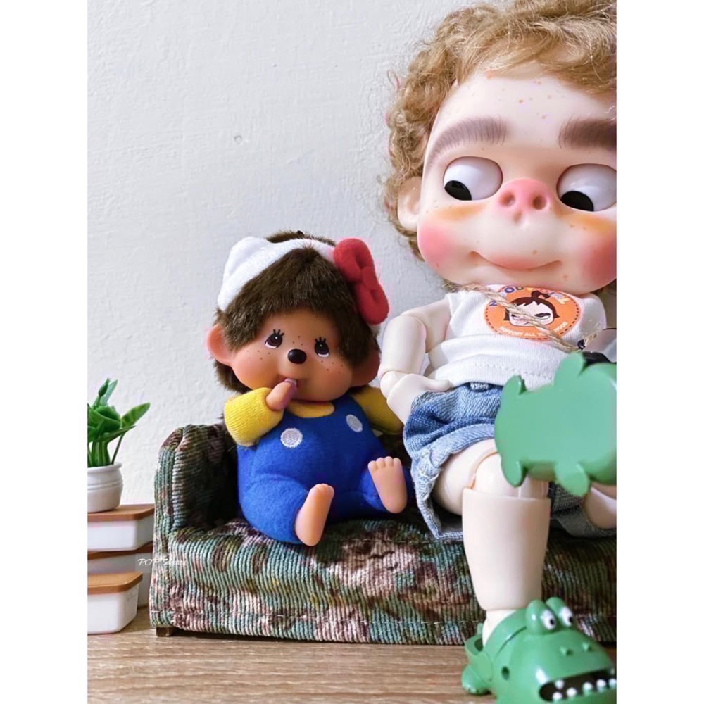 「公仔各一隻現貨/可直接下單」凱蒂貓x 夢奇奇 聯名Hello Kitty × Monchhichi-細節圖3