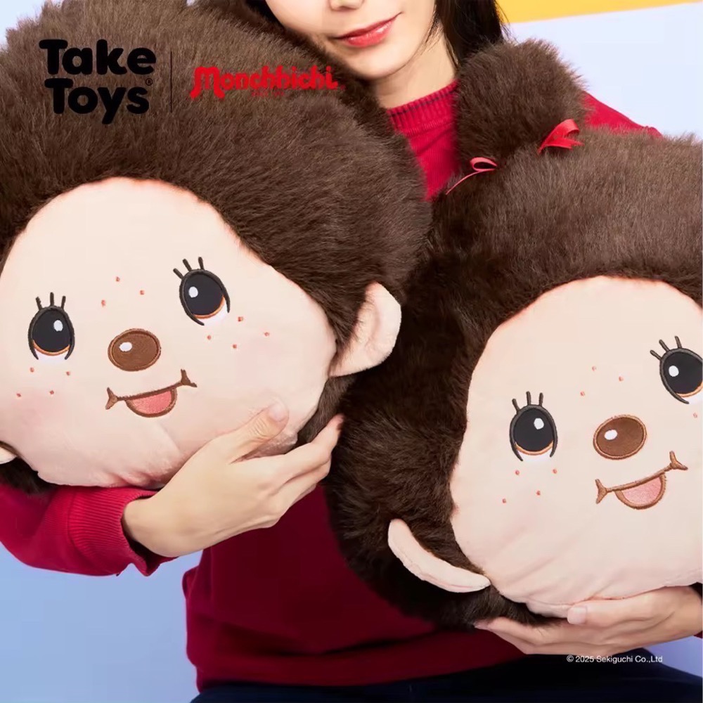 「全新/現貨」Monchhichi 大頭抱枕-細節圖5