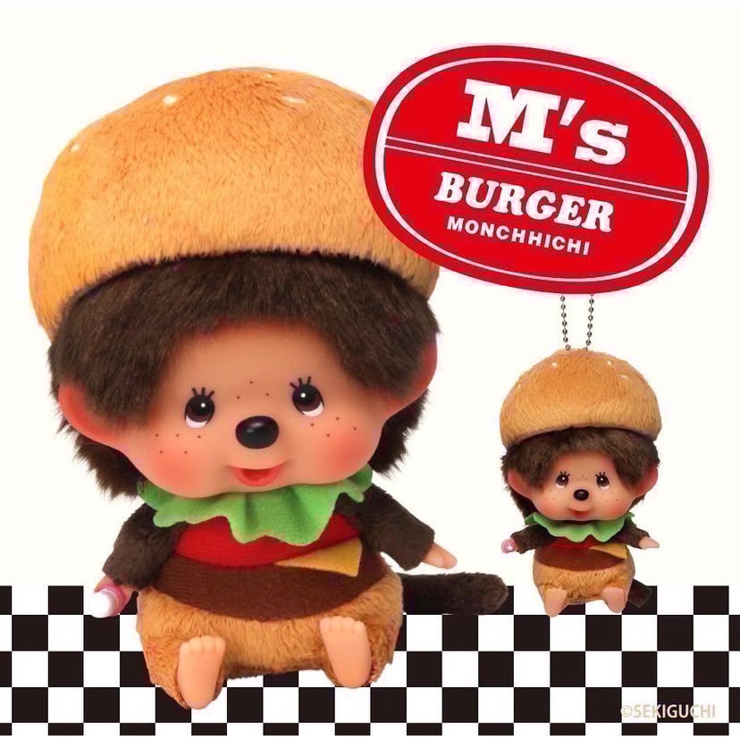 「全新現貨/請直接下單」夢奇奇Monchhichi 多款 基本款 吊飾 漢堡 咖啡店 豹紋 男生 女生-細節圖7