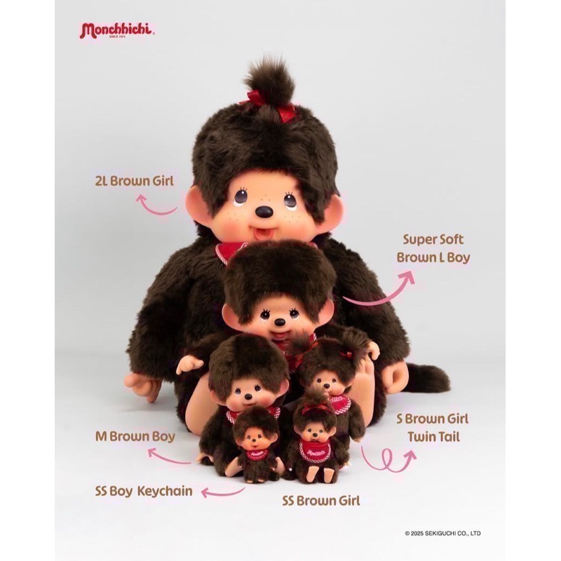 「全新現貨/可直接下單」⚠️站姿 金毛、經典 M尺寸 夢奇奇公仔 Monchhichi-細節圖4