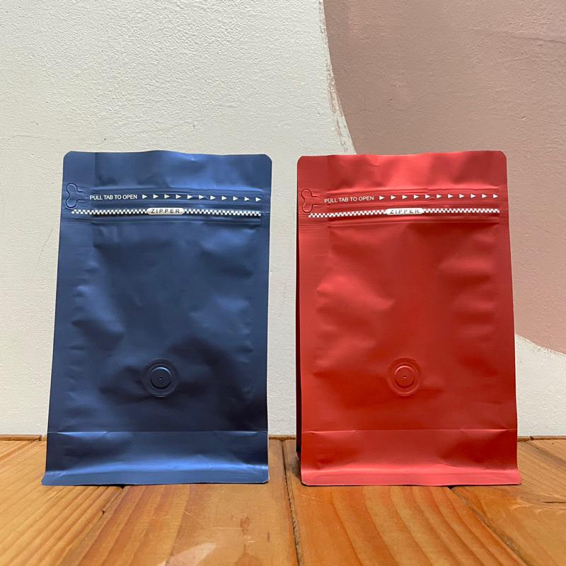 純鋁不透光 半磅袋 半磅咖啡豆袋 咖啡豆袋 平底夾鏈袋 有氣閥-細節圖2