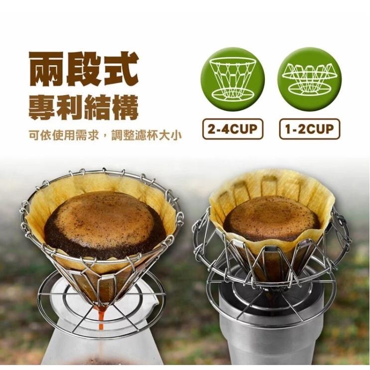 Driver 可摺疊 304錐形濾杯 HM-ZDV60-A1 露營神器 好攜帶 咖啡 折疊濾杯 適用01 02錐形濾紙-細節圖5