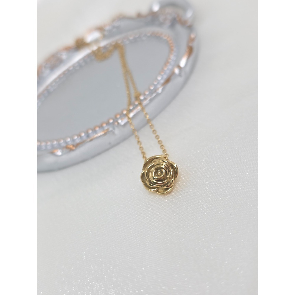 Mo&An飾品✨ [316L鈦鋼]玫瑰香頌－吊墜項鏈 CK-01【台灣現貨】-細節圖2