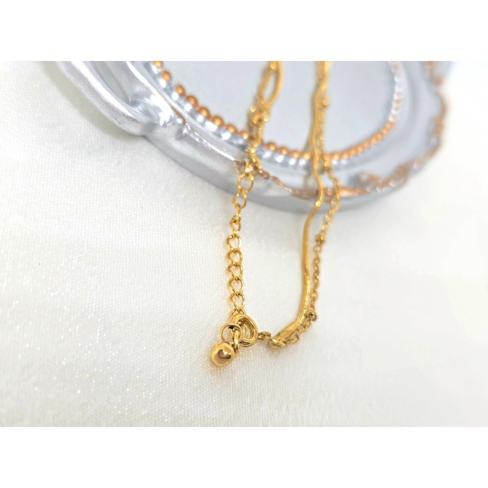 Mo&An飾品✨  [316L鈦鋼] 續－蛇骨細致手鏈 BR-04【台灣現貨】-細節圖2
