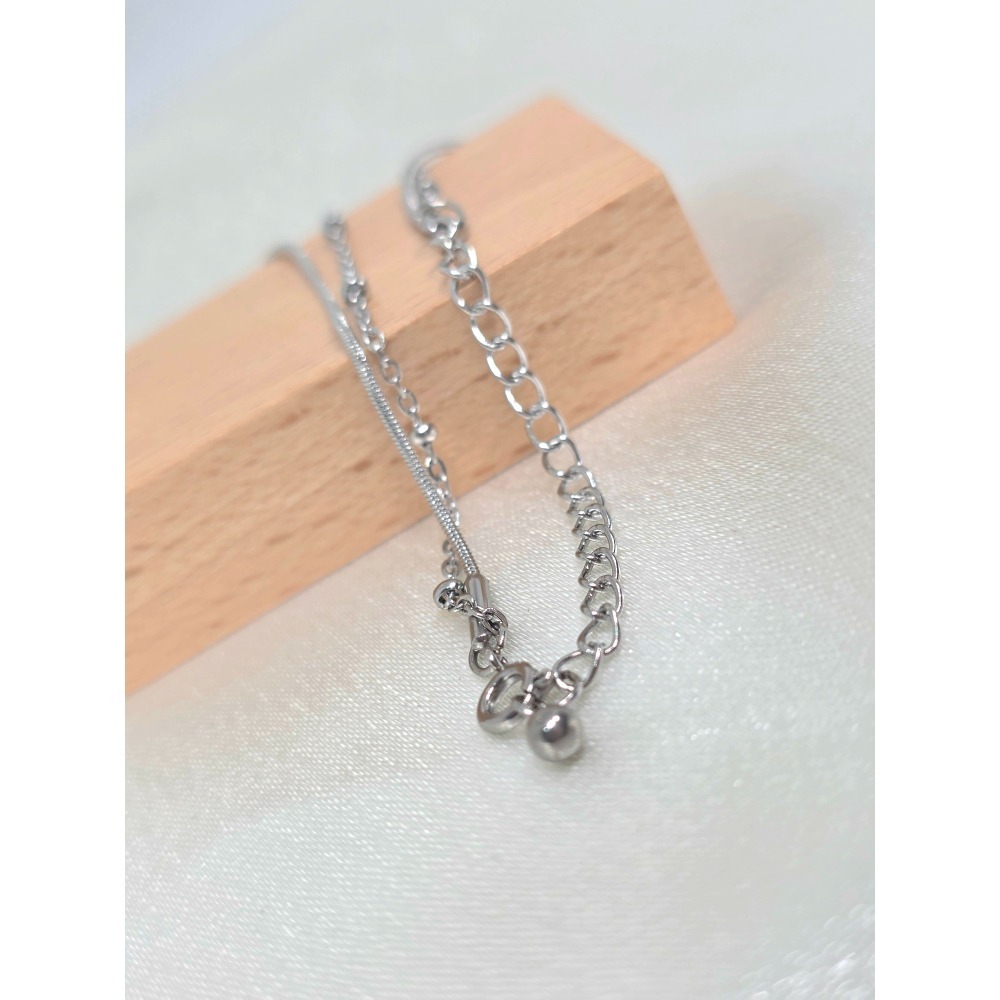 Mo&An飾品✨  [316L鈦鋼] 續－蛇骨細致手鏈 BR-04【台灣現貨】-細節圖5