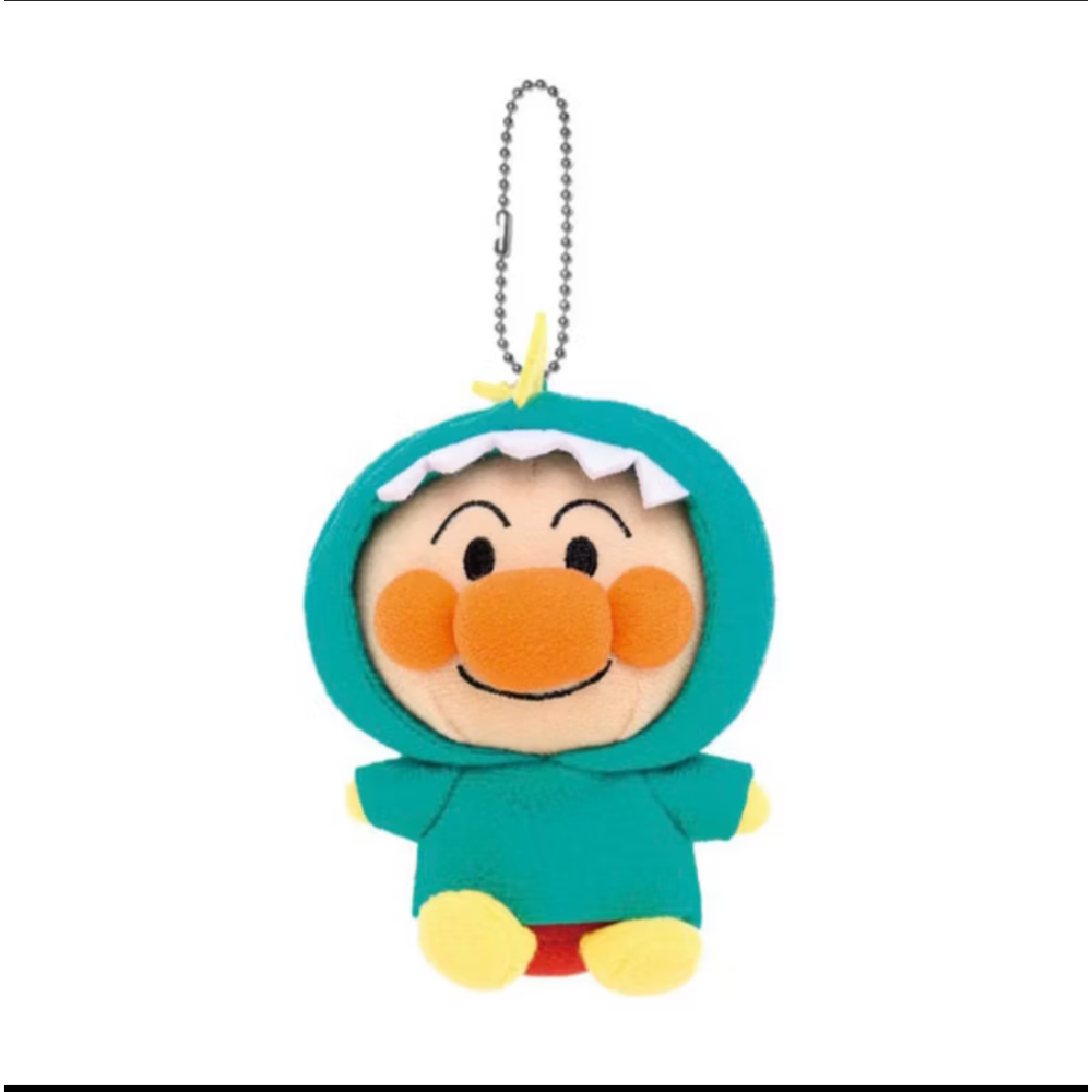 現貨 麵包超人博物館限定 全新 麵包超人寶寶 恐龍變裝 細菌人紅精靈娃娃吊飾-規格圖6