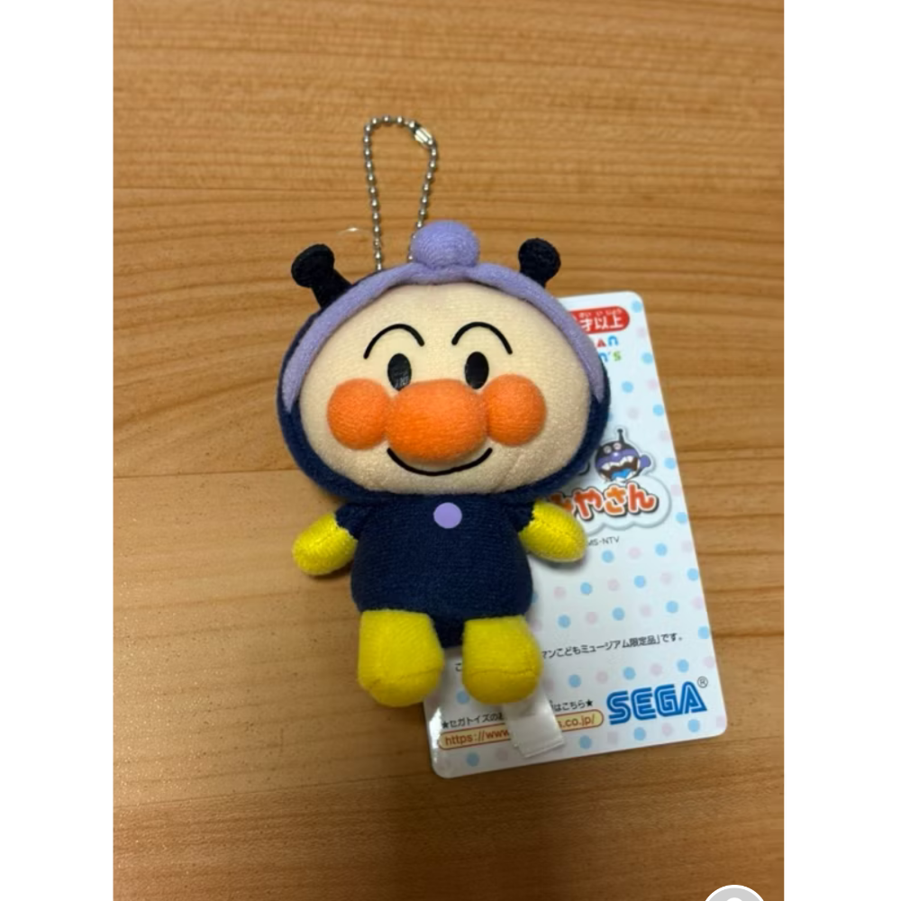 現貨 麵包超人博物館限定 全新 麵包超人寶寶 恐龍變裝 細菌人紅精靈娃娃吊飾-規格圖6