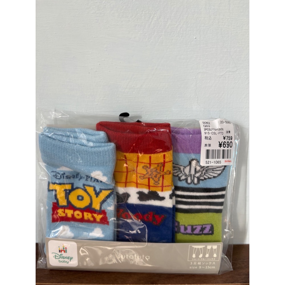 現貨 日本birthday 生日城購入 玩具總動員3入短襪 Lee三入短襪 長襪三入組-規格圖6