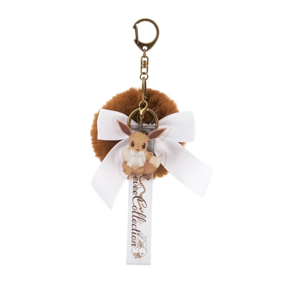 現貨 日本🇯🇵寶可夢中心購入 11/19新推出Eevee Collection蝴蝶結🎀毛球鑰匙圈-規格圖6