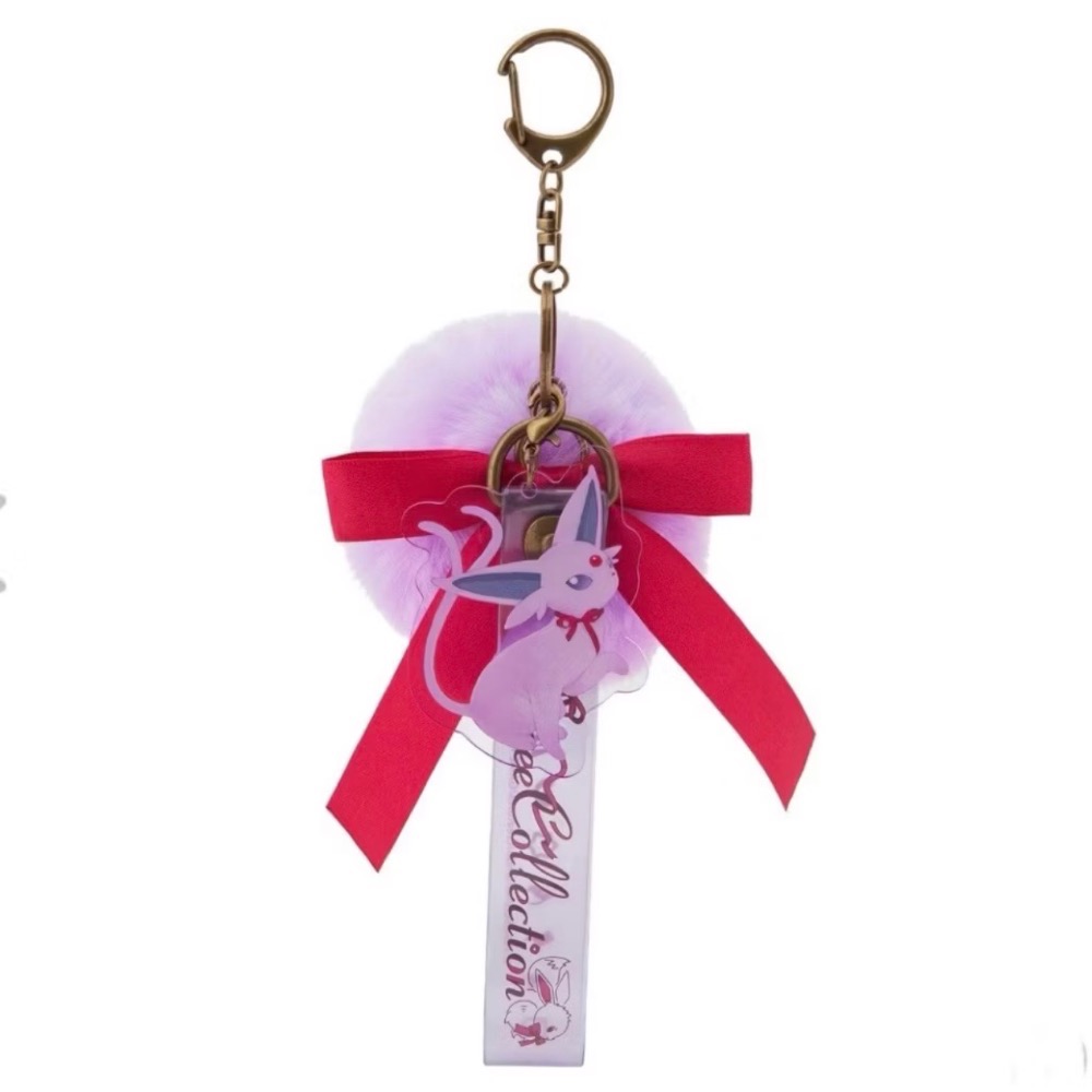 現貨 日本🇯🇵寶可夢中心購入 11/19新推出Eevee Collection蝴蝶結🎀毛球鑰匙圈-規格圖6