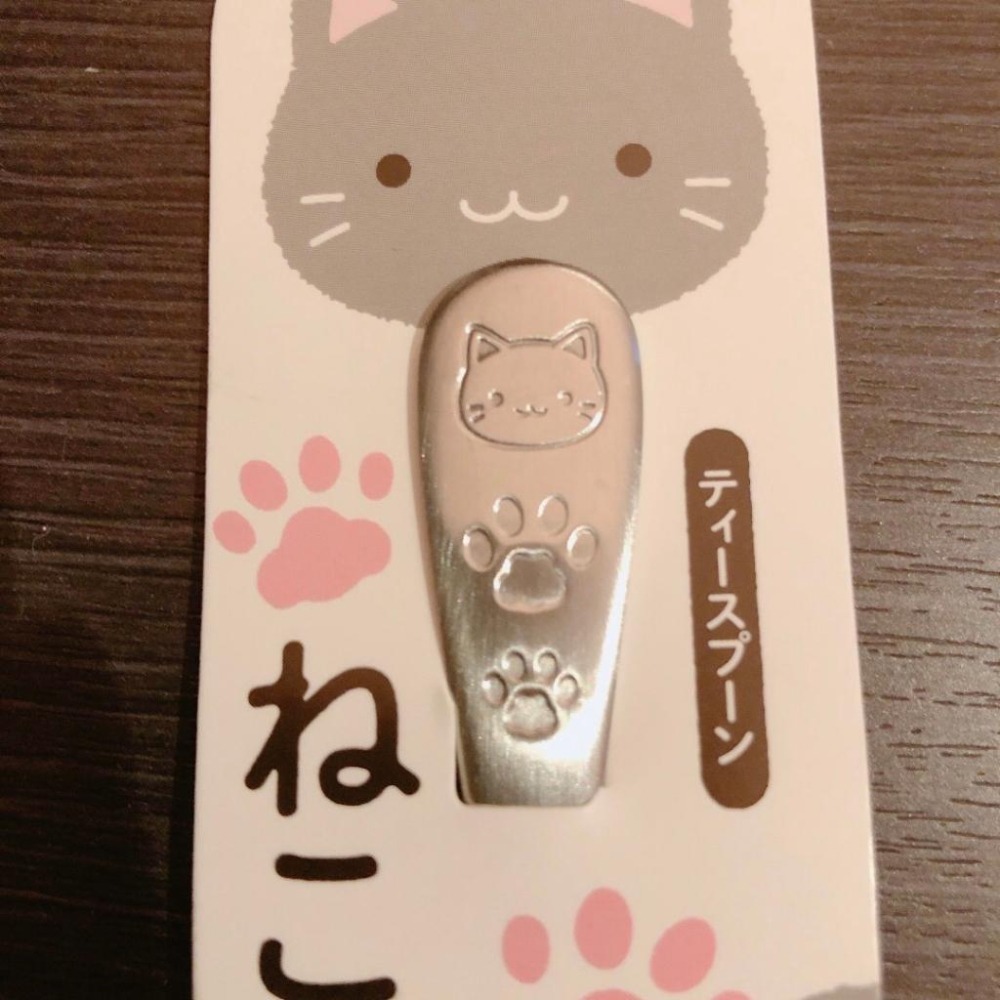 現貨 日本製  ECHO 貓咪餐具 甜點匙 甜點叉 茶匙 蛋糕叉-細節圖2