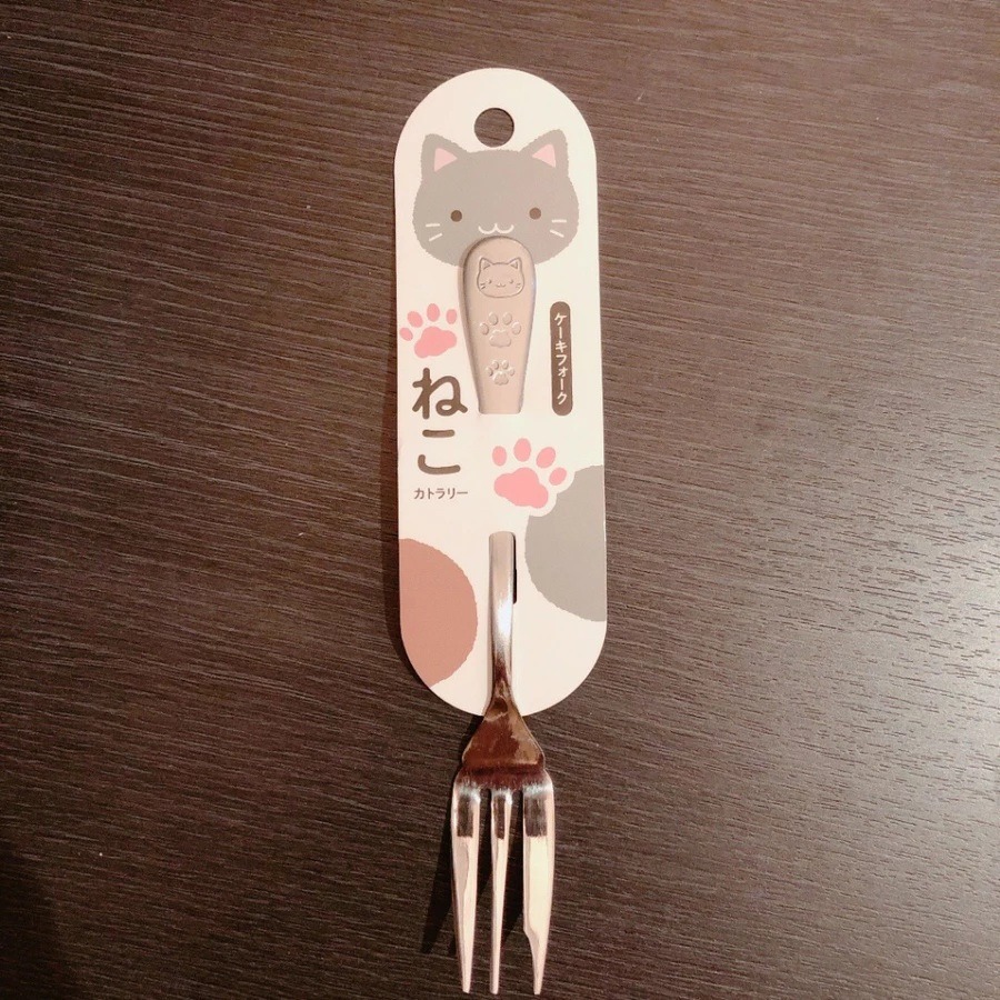 現貨 日本製  ECHO 貓咪餐具 甜點匙 甜點叉 茶匙 蛋糕叉-規格圖7