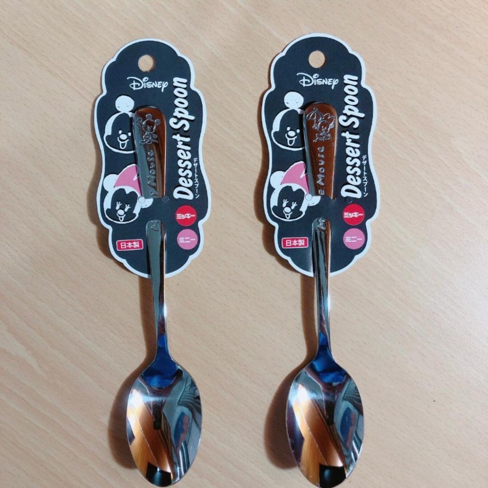 日本製 ECHO Disney 迪士尼 Q版 米奇 米妮 湯匙  17.2cm-細節圖2