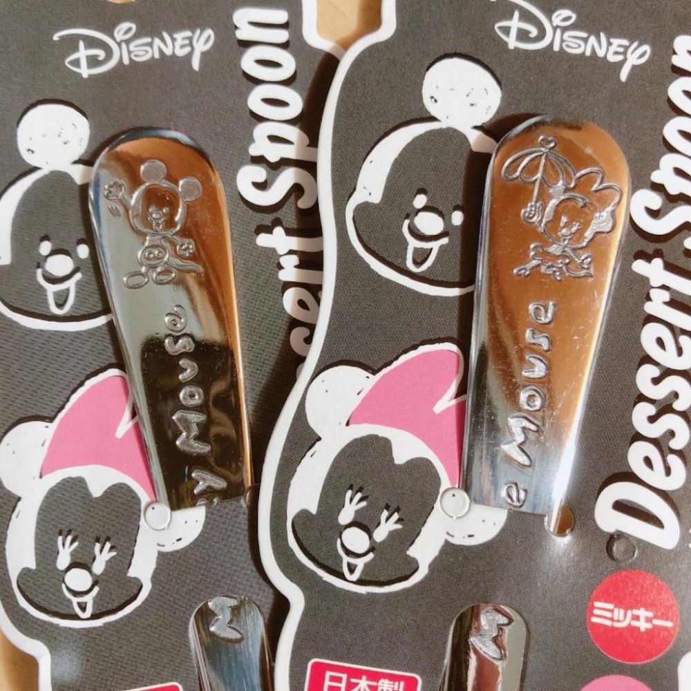 日本製 ECHO Disney 迪士尼 Q版 米奇 米妮 湯匙  17.2cm-細節圖3