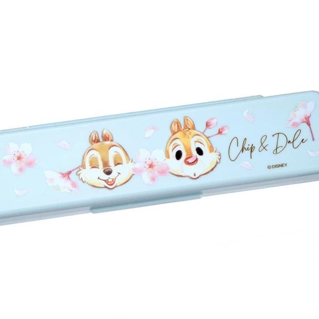 原價1100日幣 限量出清 日本迪士尼商店 2020 櫻花限定款 奇奇蒂蒂餐具組 環保筷 環保餐具-細節圖2