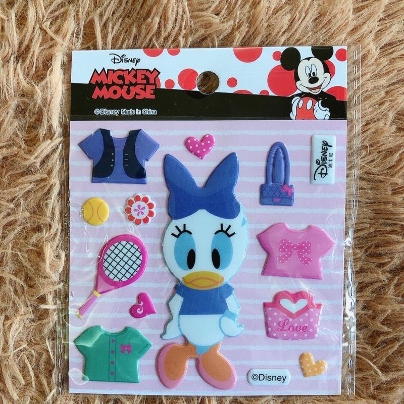 日本 迪士尼 換衣貼紙 小貼紙 米奇 米妮 唐老鴨 黛妃 小熊維尼 史迪奇-細節圖5