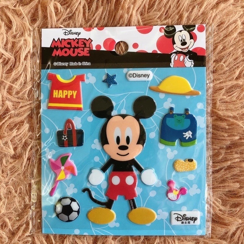 日本 迪士尼 換衣貼紙 小貼紙 米奇 米妮 唐老鴨 黛妃 小熊維尼 史迪奇-規格圖8
