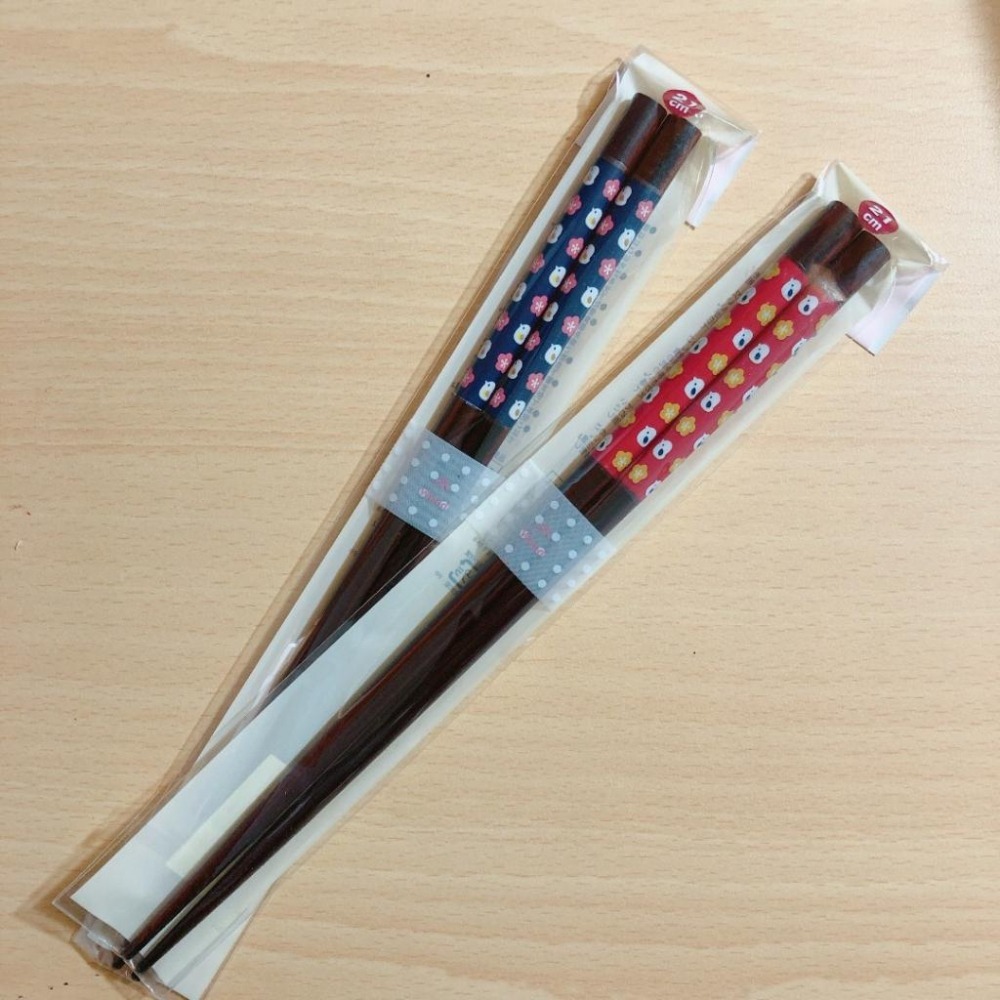 現貨 日本製 花小鳥 止滑木筷 環保筷 21CM-細節圖3