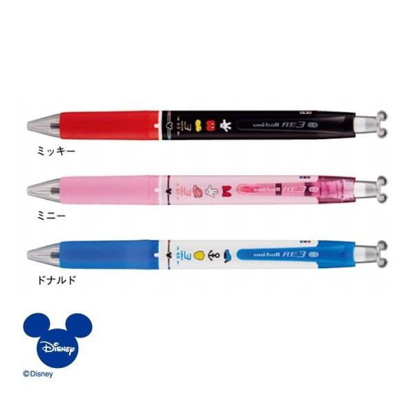 日本製 UNI BALL 三菱 0.5 迪士尼  紅藍黑 三色摩擦筆 (米奇 米妮 唐老鴨)-細節圖2