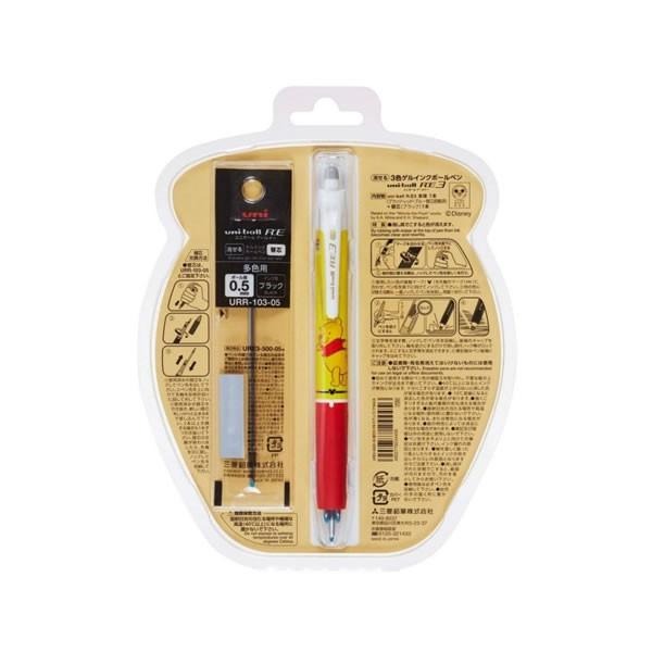 日本製 UNI BALL 三菱 0.5 迪士尼 小熊維尼套組 紅藍黑 三色摩擦筆 多附一隻黑色筆芯-細節圖3