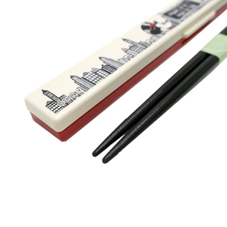 日本製 SKATER 環保餐具 Disney 迪士尼米奇米妮 Vintage Badge 靜音 攜帶用 環保筷子組-細節圖3