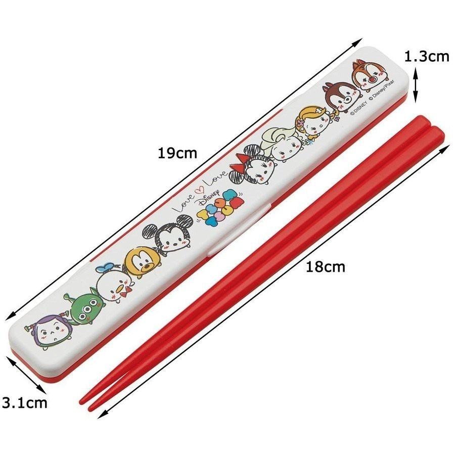 日本製 SKATER 迪士尼Tsum Tsum 靜音攜帶用環保筷子組 環保餐具 餐具-細節圖2