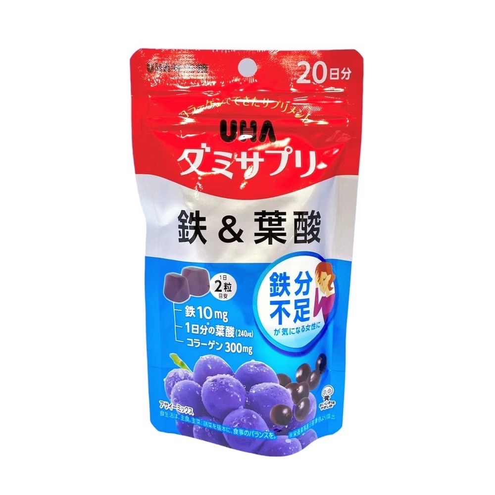 🇯🇵日本✨UHA 味覺糖鐵+葉酸軟糖40粒-規格圖1