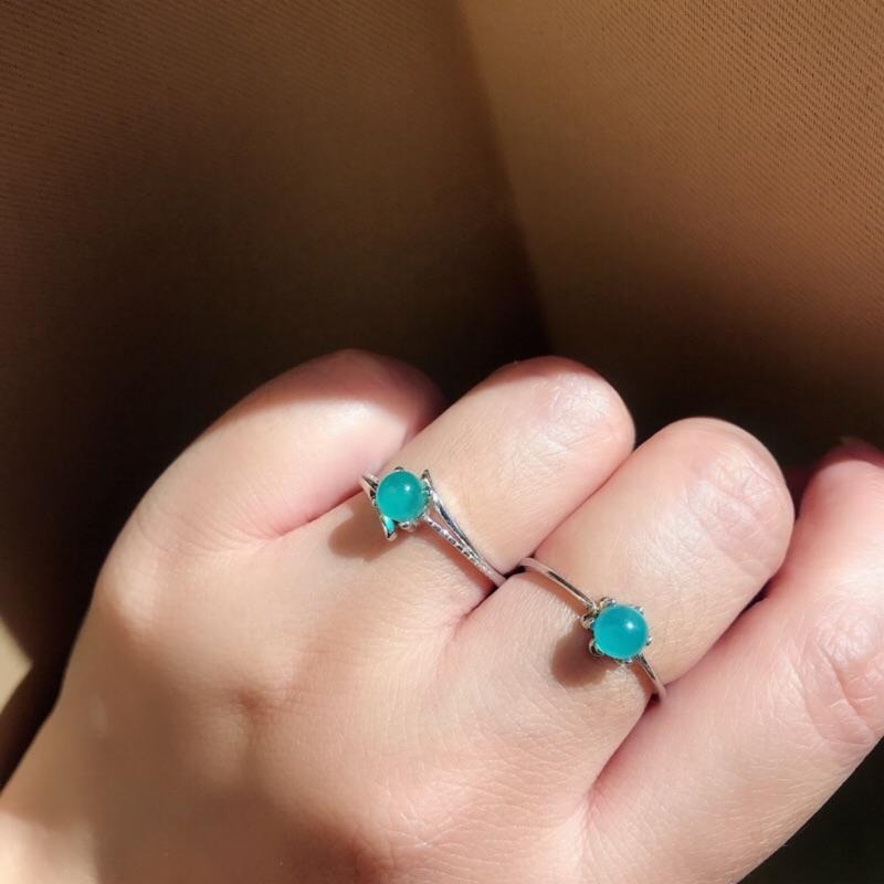 [zoeverglow] 天河石s925純銀戒指｜亞馬遜石 可調節式-細節圖2