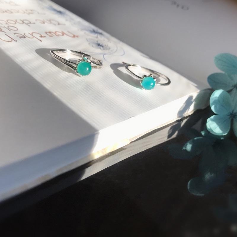 [zoeverglow] 天河石s925純銀戒指｜亞馬遜石 可調節式-細節圖4