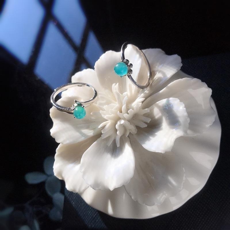 [zoeverglow] 天河石s925純銀戒指｜亞馬遜石 可調節式-細節圖5