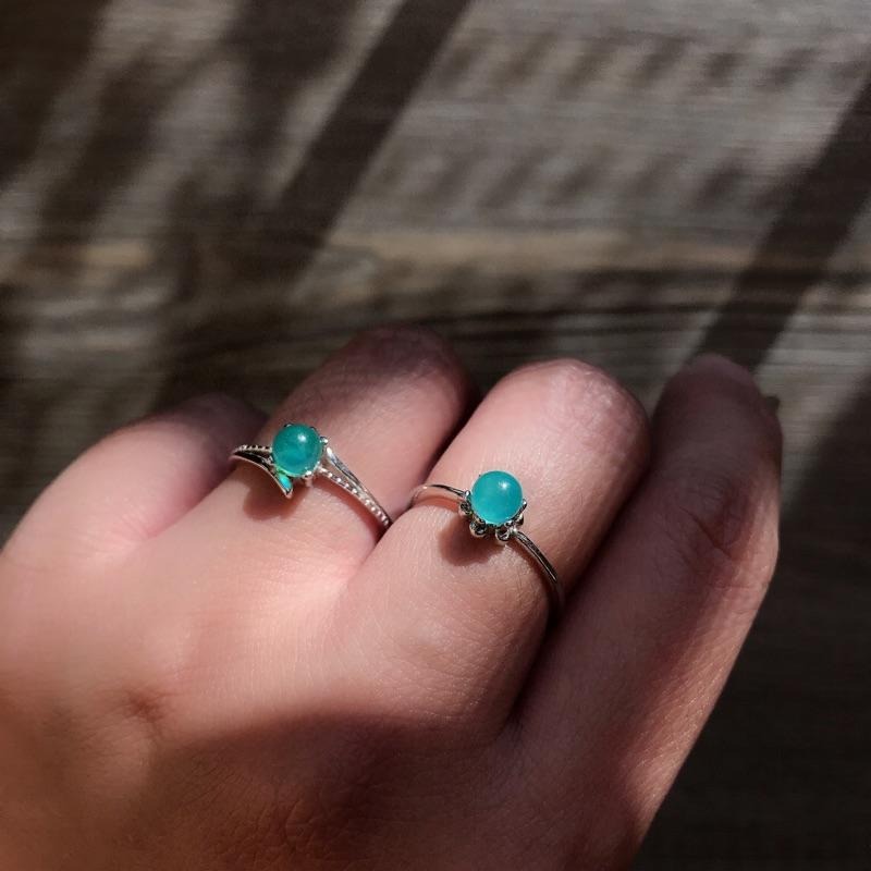 [zoeverglow] 天河石s925純銀戒指｜亞馬遜石 可調節式-細節圖6