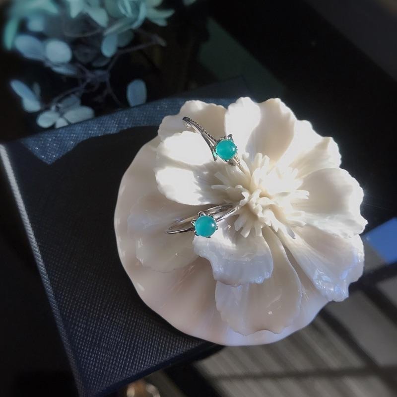 [zoeverglow] 天河石s925純銀戒指｜亞馬遜石 可調節式-細節圖7