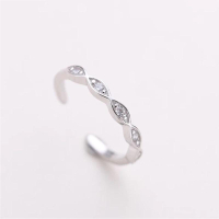 出清＊s925純銀波浪花環戒指 關節戒尾戒