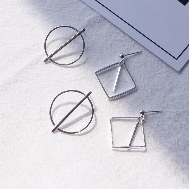 出清 ＊s925純銀耳環 極簡 方形大圓圈-細節圖9