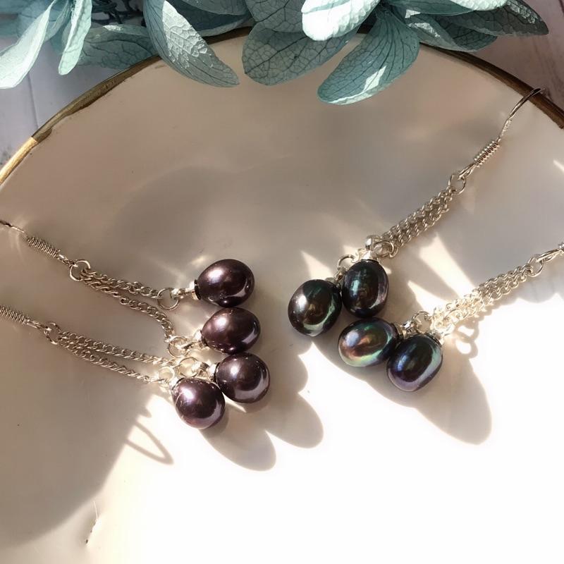 [zoeverglow] 天然淡水珍珠s925純銀耳環｜耳勾式-細節圖7