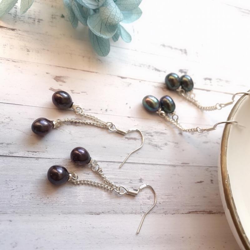 [zoeverglow] 天然淡水珍珠s925純銀耳環｜耳勾式-細節圖8