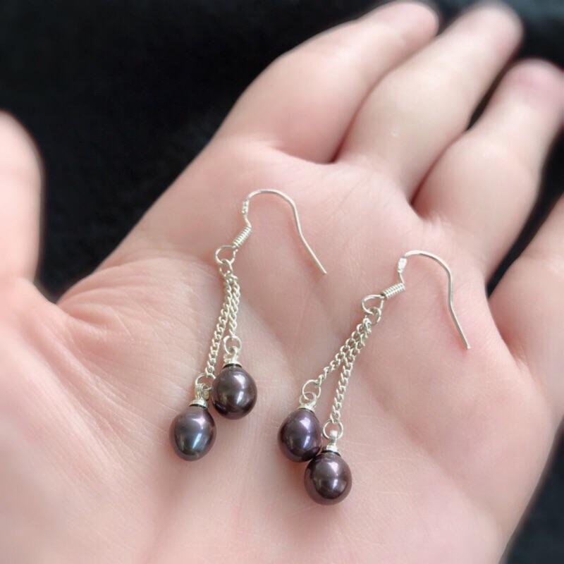 [zoeverglow] 天然淡水珍珠s925純銀耳環｜耳勾式-細節圖9