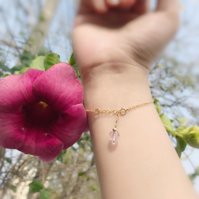 [zoeverglow]心型紫水晶手鍊14kgf手鍊｜紫黃水晶-細節圖8