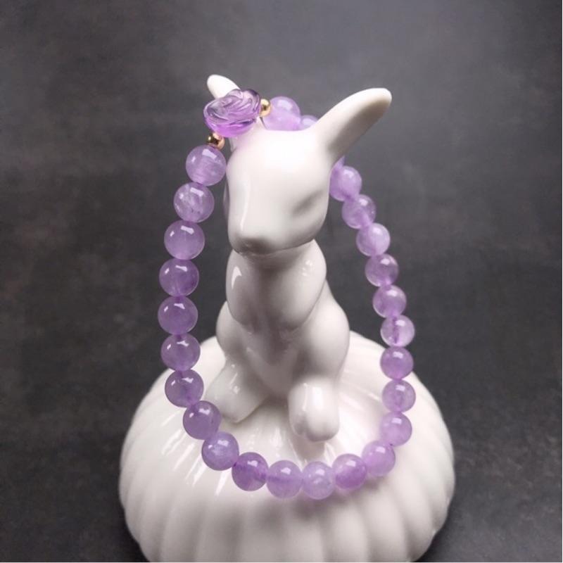 [zoeverglow]薰衣草紫水晶x紫水晶玫瑰花手串-細節圖6